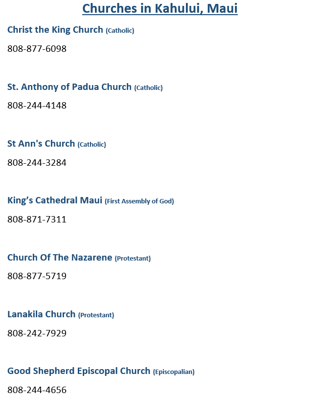 Sunday Port Church and Mass Locations guide for 2024