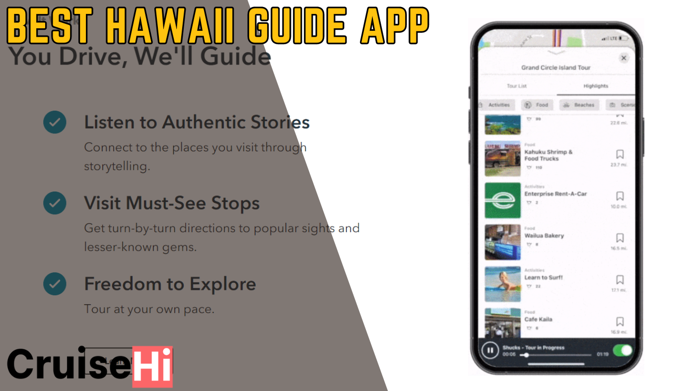 The best Hawaii cruise self guided tour app