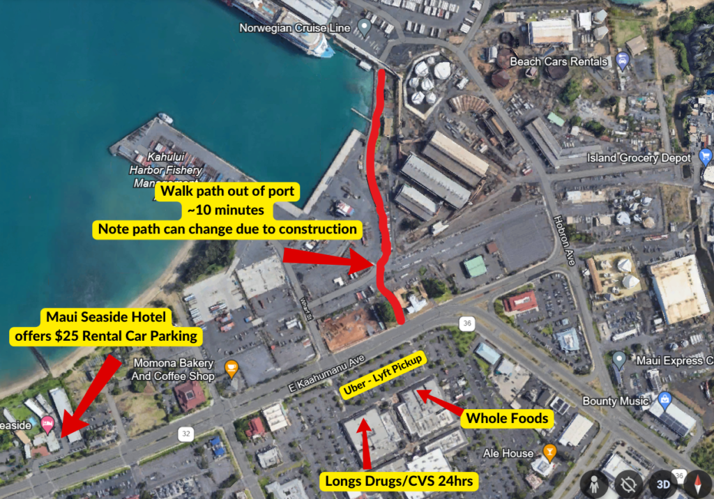 Car Rental Parking: Maui  Seaside Hotel