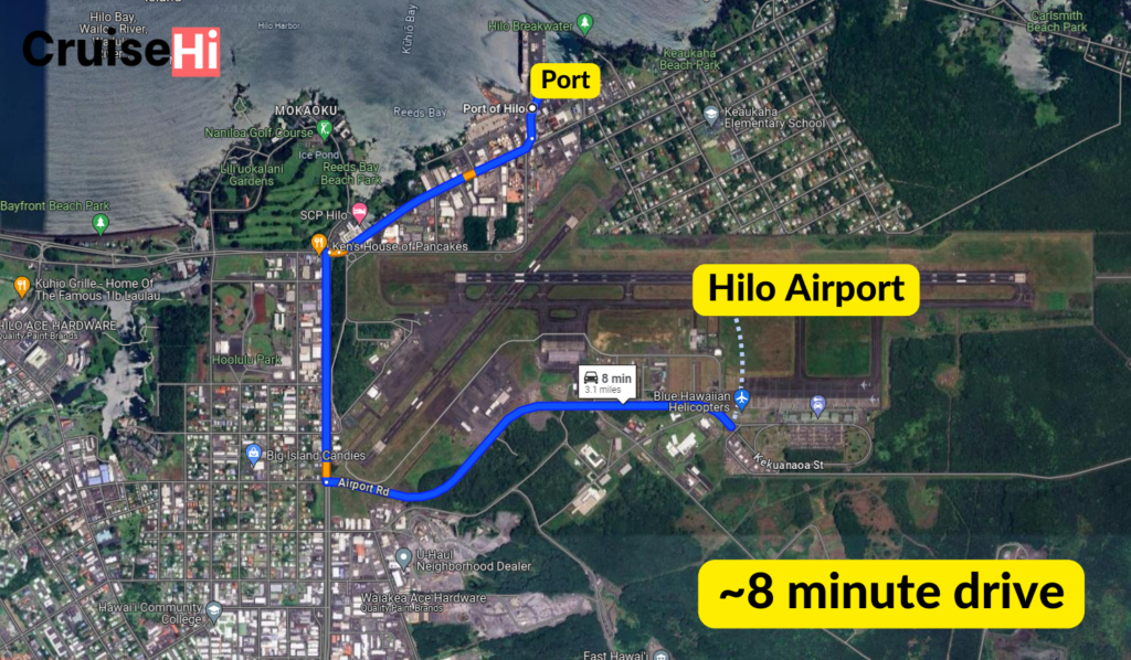 Hilo airport cruise map