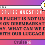 Our flight is not until 8 PM on disembarkation day. What can we do with our luggage?