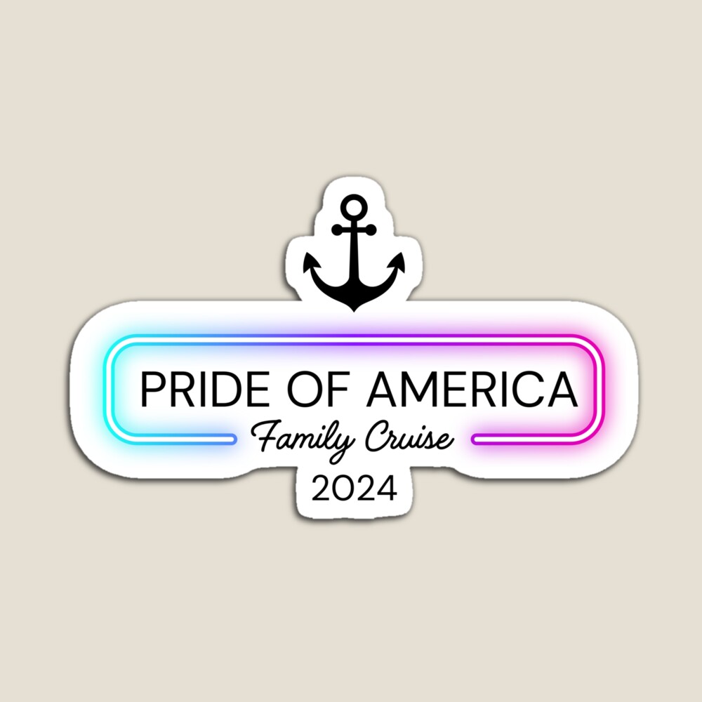 Neon Pride of America Family Cruise 2024 - Black Text